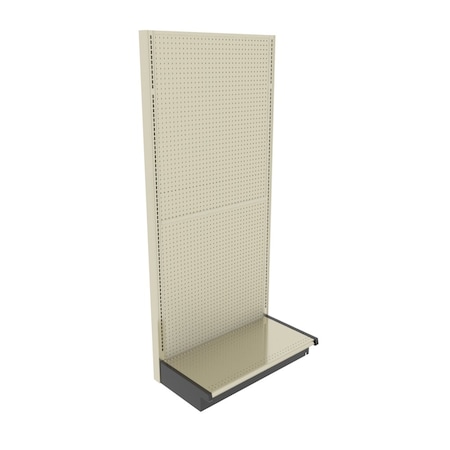 Lozier Shelving Single-Sided Add-on, Platinum Off-White, 36W x 84H x 19D P389U-AD